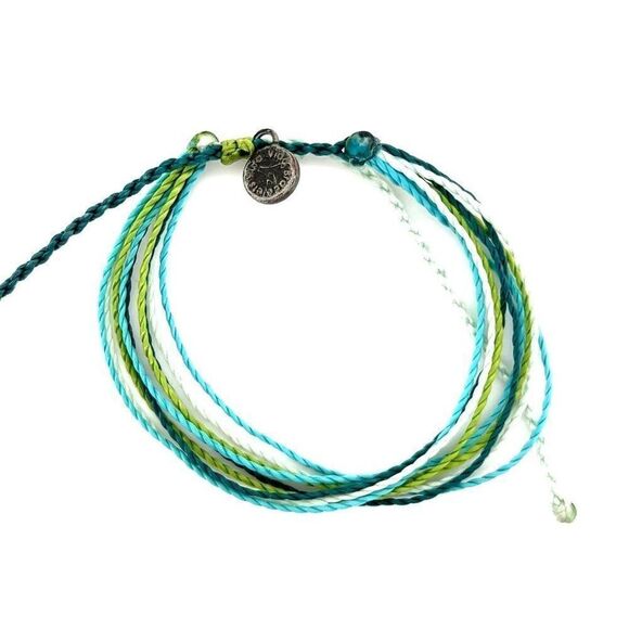Pura Vida White, Green & Blue Strand Bracelet - Picture 1 of 4